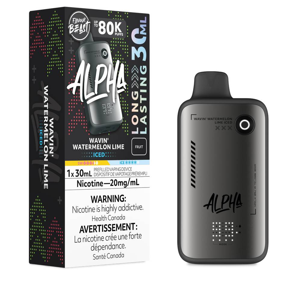 Flavour Beast Alpha 80K Disposable Vape Wavin' Watermelon Lime Iced